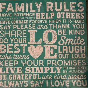 Chalk Couture Family Rules Transfer